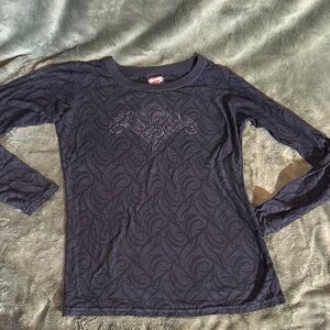 Harley Davidson Black Long Sleeve Top